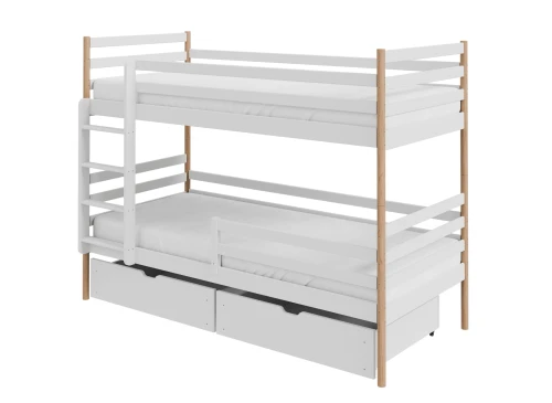 GUSTO 80x180 vit+bok våningssäng Lano Möbler