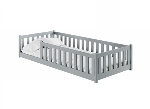 BELLA 80x180 askgrå enkelsäng för barn Lano Möbler