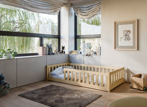 BELLA 80x160 obehandlat trä enkelsäng för barn Lano Möbler