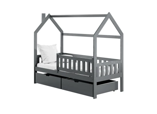 NATAN 80x200 graphite children's house bed Lano Furniture