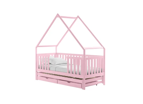 MAGIC 80x180 pink bunk bed house Lano Furniture