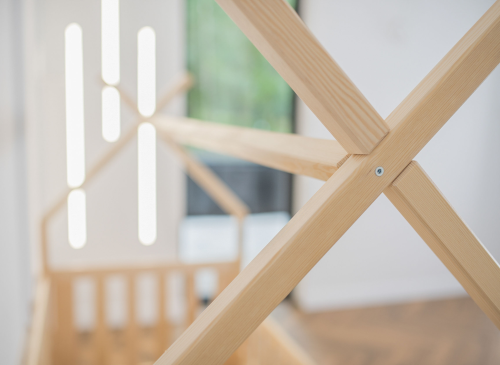 BOGUŚ 80x180 furu barnsäng tipi-inhägnad Lano Möbler