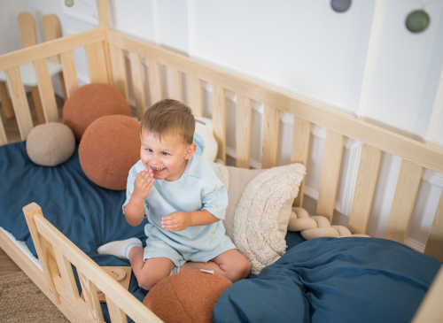 BOGUŚ 90x180 furu barnsäng tipi-inhägnad Lano Möbler