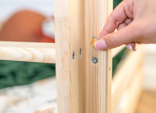 PLAY 90x200 furu våningssäng med rutschbana Lano Möbler