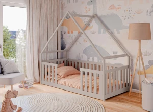 BEE 90x200 cashmere Montessori floor children's house bed Lano Furniture
