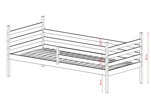 MELANI 80x190 kashmir barnsäng Lano Möbler