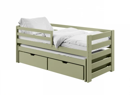 SENSO 80x170 olivgrön utdragbar dubbelsäng Lano Möbler