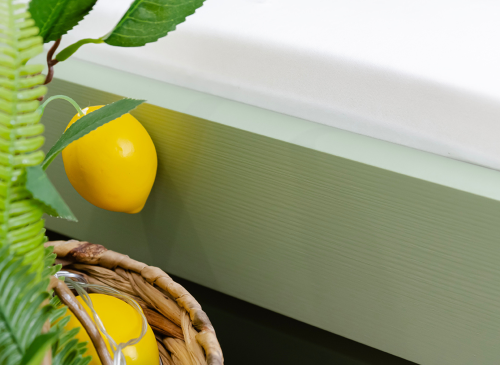 SENSO 80x190 olivgrön utdragbar dubbelsäng Lano Möbler