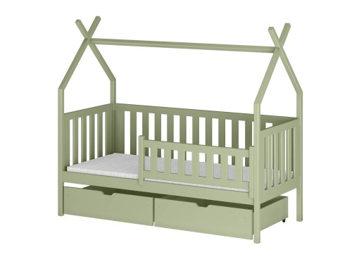 SIMBA 90x180 olivgrön tipi barnsäng Lano Möbler