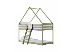 SWEET 90x200 olive green house bunk bed Lano Furniture