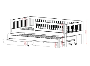 SOFTI 90x180 olivgrön barnsäng Lano Möbler