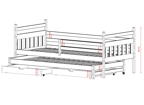 DANIEL 90x190 furu våningssäng Lano Möbler
