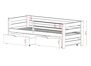 ERGO 90x200 blå barnsäng Lano Möbler