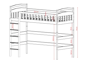 MIA 90x200 kashmir loftsäng enkelsäng Lano Möbler