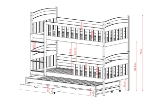 VIKI 90x200 kashmir våningssäng Lano Möbler