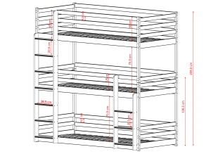 TED 80x180 kanel våningssäng Lano Möbler