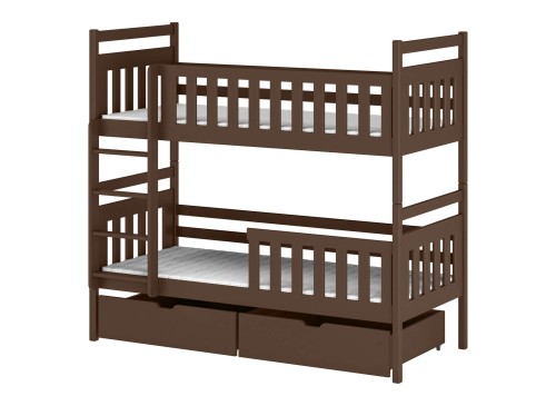 MONIKA 80x190 mörkchoklad våningssäng Lano Möbler