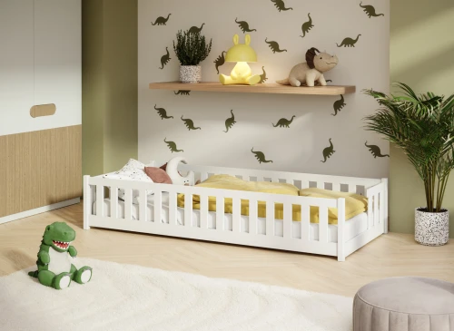 ZOYA 90X190 vit Barnsäng Spjälsäng Lano Möbler