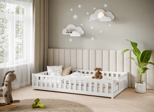 IVY 120x200 vit Barnsäng Spjälsäng Lano Möbler