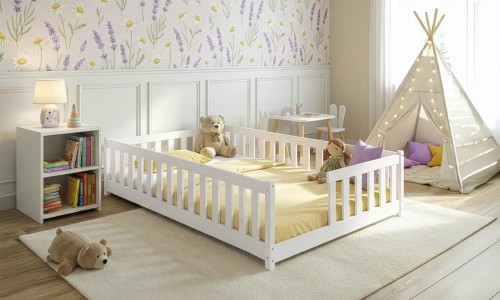 IVY 120x200 vit Barnsäng Spjälsäng Lano Möbler