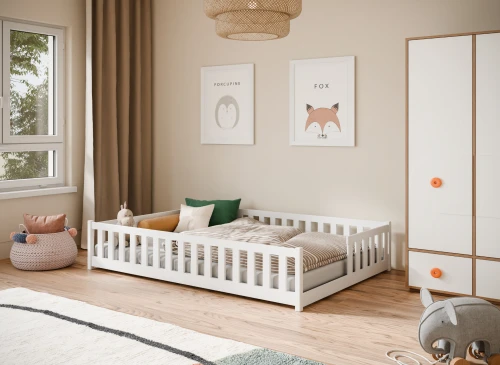 LEVI 140x200 vit Barnsäng Spjälsäng Lano Möbler