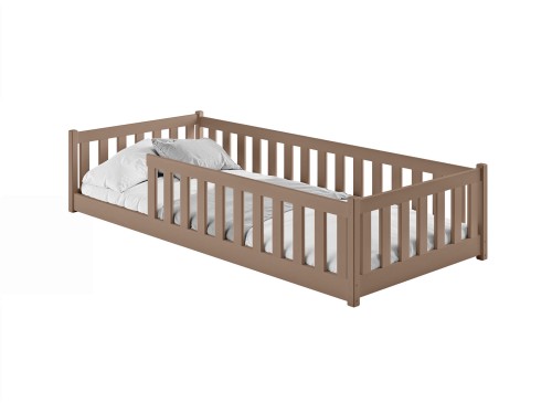 BELLA 80x180 mjölkchoklad enkelsäng för barn Lano Möbler