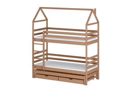 DALIA 80x160 kanel våningssäng hus Lano Möbler