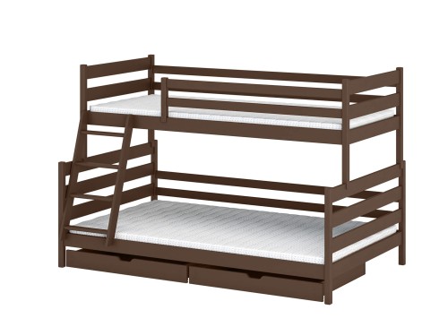 FAMI 90x200/120x200 mörkchoklad med bred sovplats Lano Möbler