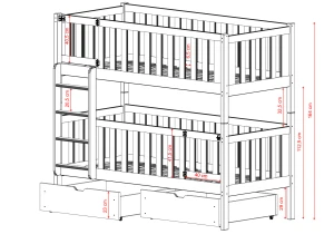 KSAWERY 80x180 kanel våningssäng Lano Möbler