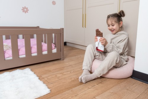 BELLA 80x180 mjölkchoklad enkelsäng för barn Lano Möbler