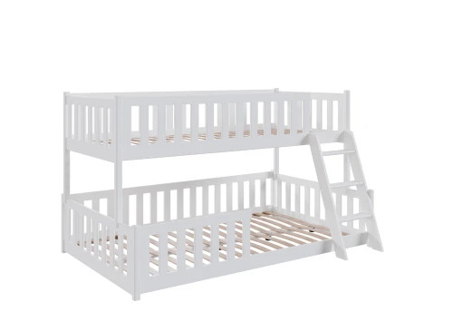 NICE 90x200/120x200 vit våningssäng med bred sovplats Lano Möbler