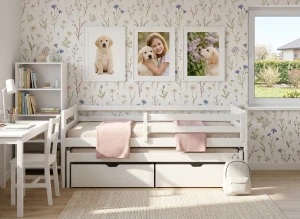 SENSO 80x180 white double trundle bed Lano Furniture