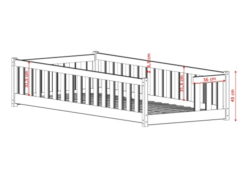 ZOYA 90X180 bomull barnsäng enkelsäng Lano Möbler