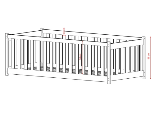 CONCEPT 80x180 bomull montessorisäng golvsäng för barn lekhage Lano Möbler