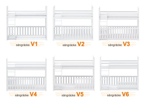 CRIS 80x190 askgrå våningssäng Lano Möbler