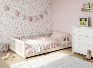 JUNIOR 120x200 bomull montessorisäng golvsäng för barn Lano Möbler