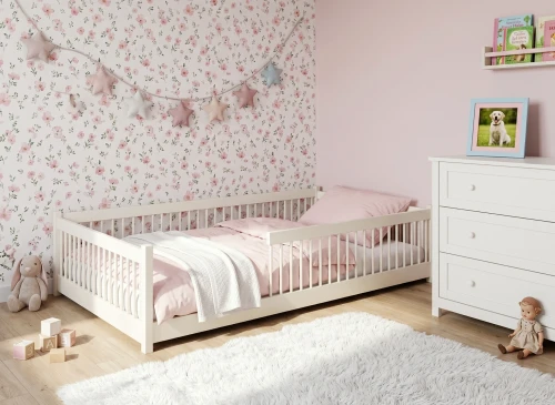 JUNIOR 120x200 bomull montessorisäng golvsäng för barn Lano Möbler