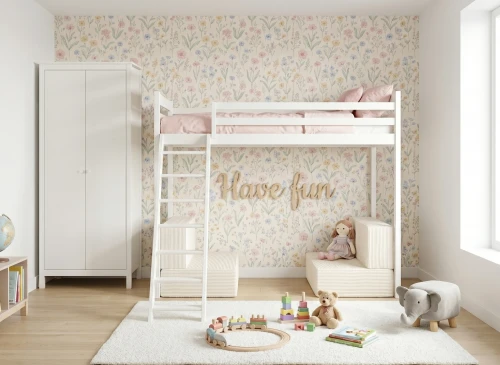 SOFENA 90X200 vit loftsäng med modulsoffa tyg beige Poso 38 Lano Möbler