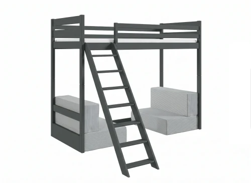 SOFENA 90X200 grafitgrå Etagebed med modulsoffa sofa tyg grå zoom 15 sage Lano Møbler