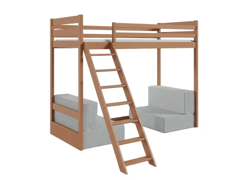SOFENA 90X200 kanel loftsäng med modulsoffa tyg grå zoom 15 sage Lano Møbler