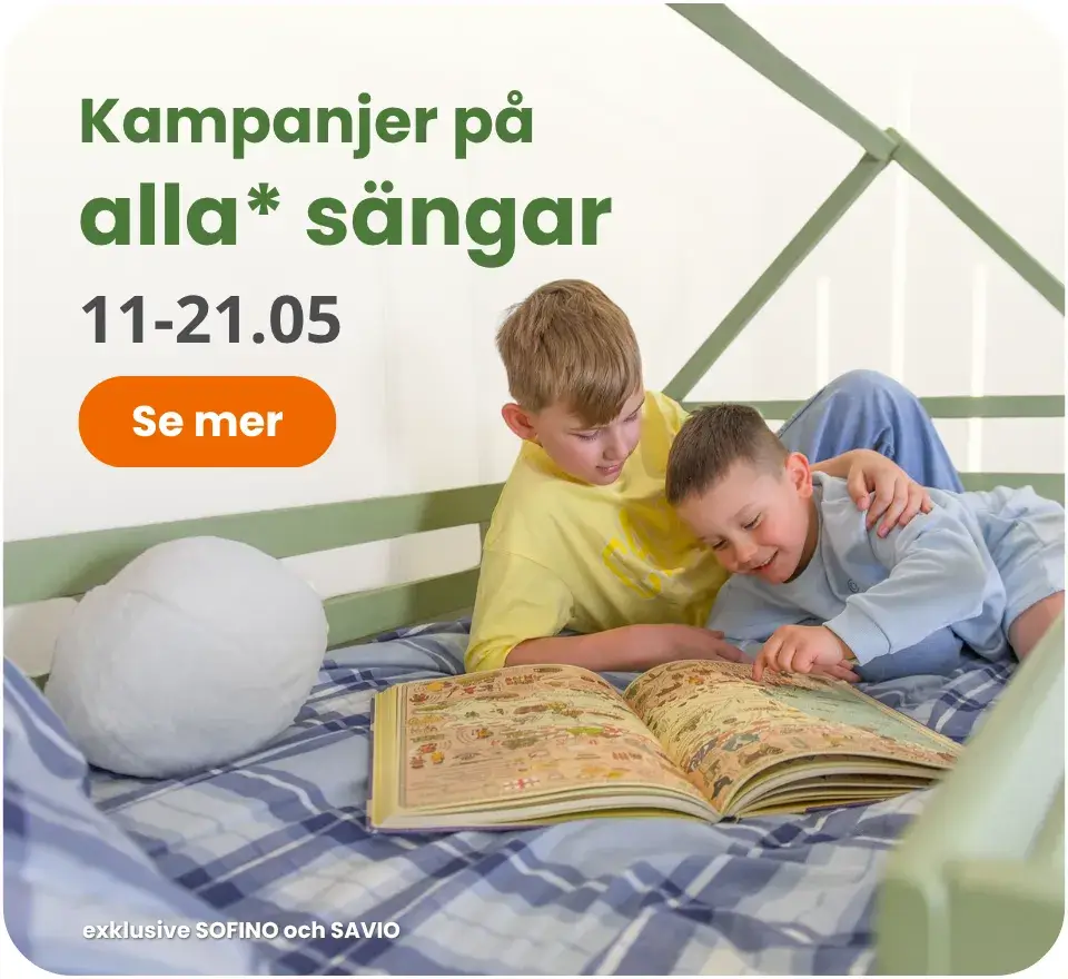 11–21.05 Kampanjer på alla sängar, exklusive SOFINO och SAVIO